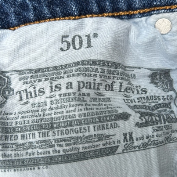 Levi's Cut Off HIGH Rise Denim Shorts 501 - Picture 8 of 10